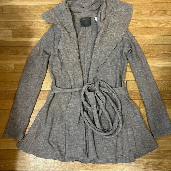 Anthropologie Sweaters - Guinevere By Anthropologie Wool Sweater Wrap Cardigan Brown‎ S